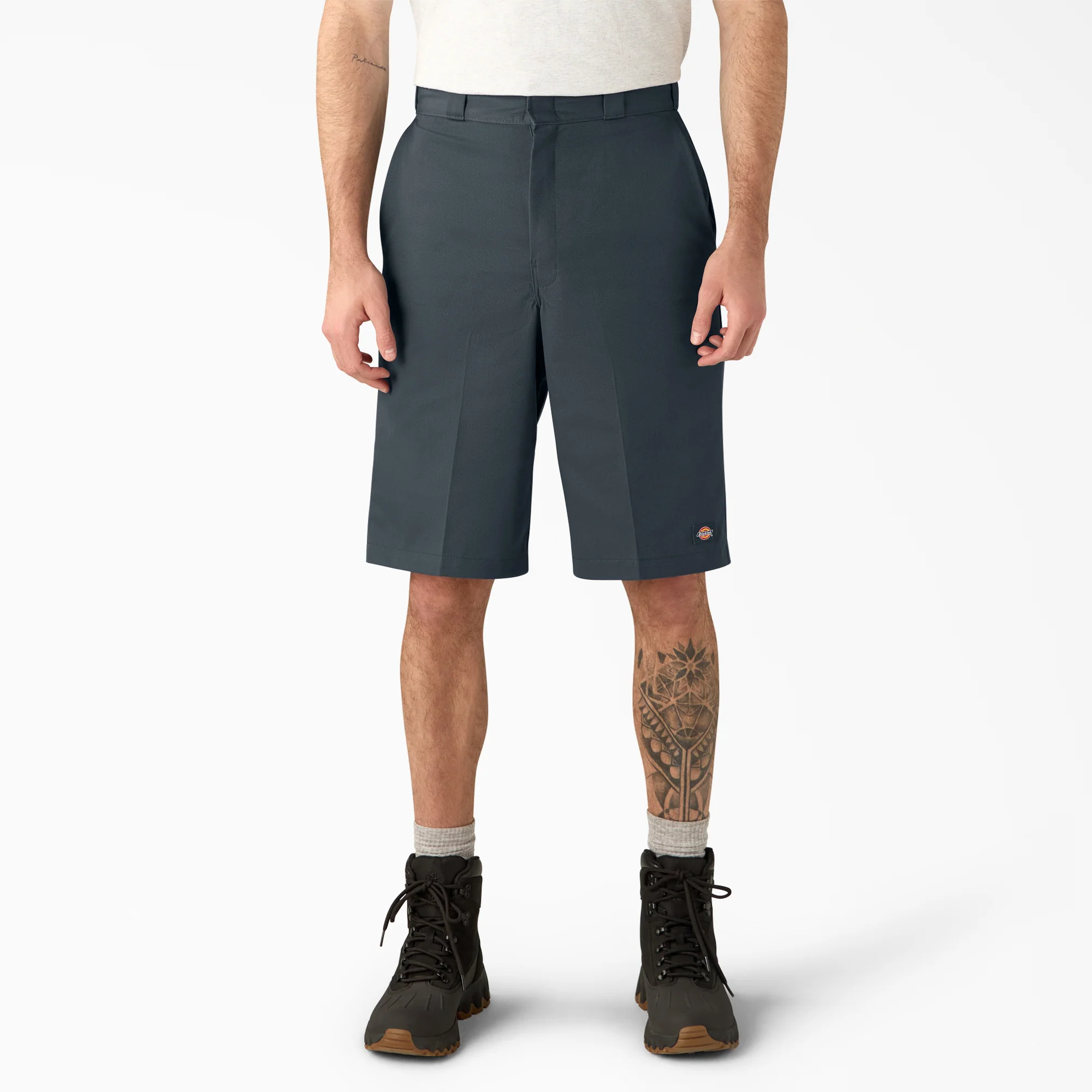 Loose Fit Flat Front Work Shorts. 13