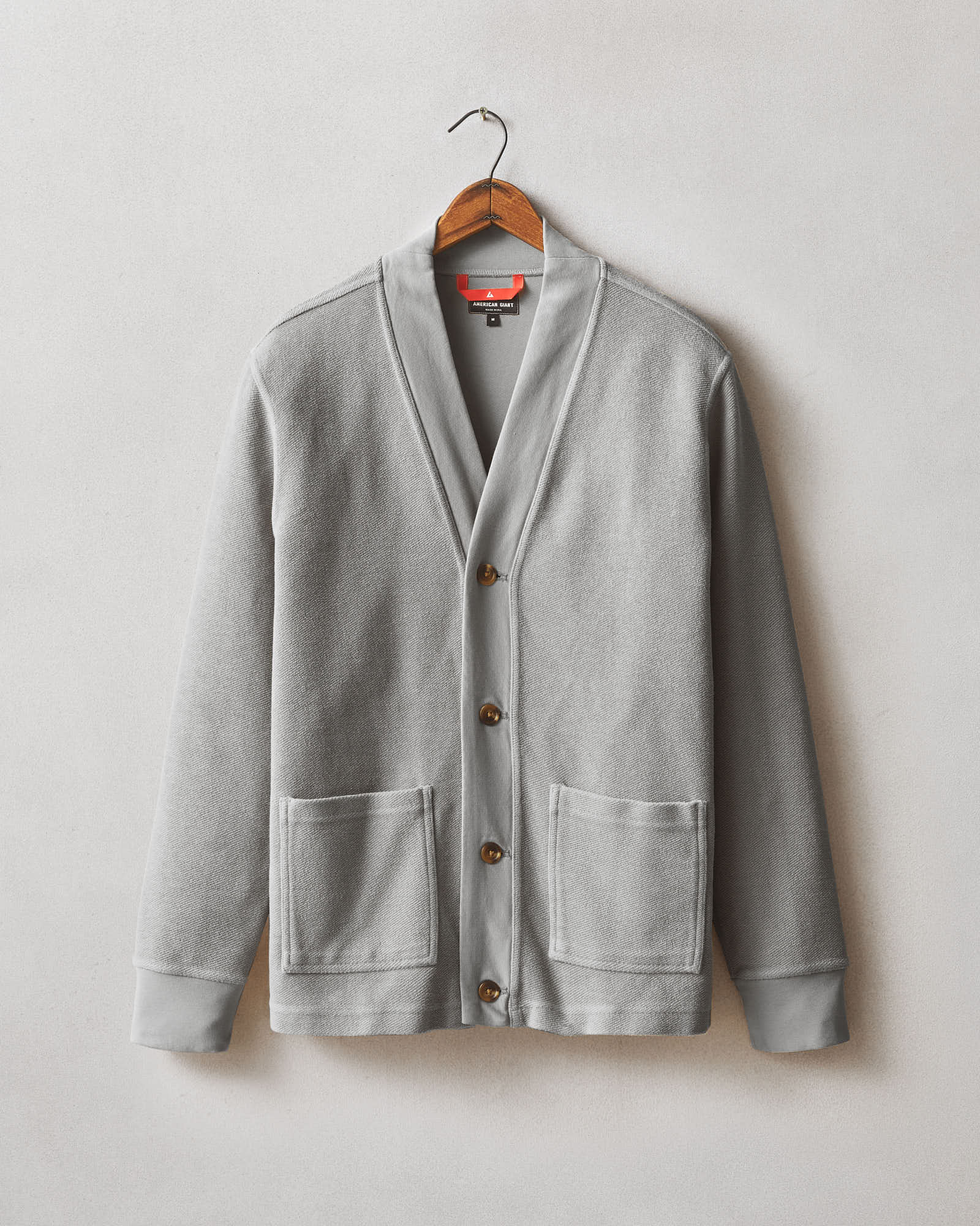 Men's Twill French Terry Cardigan - Slate