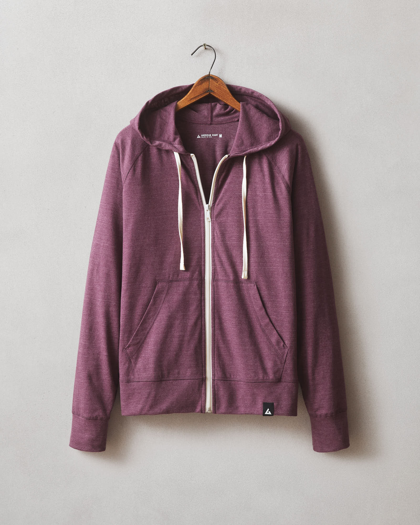 Men's Lightweight Full Zip - Grape Wine Heather
