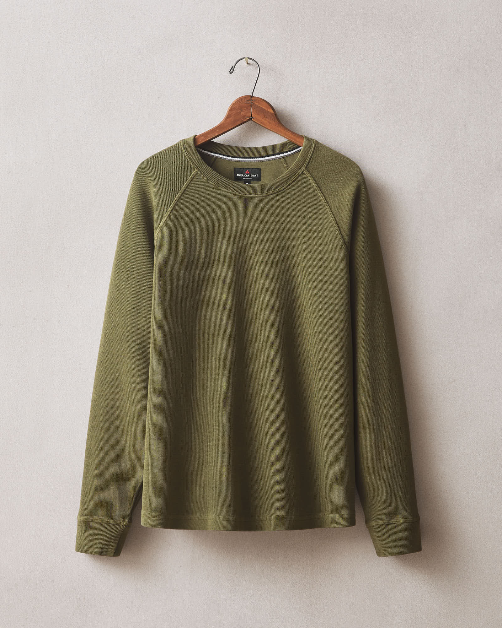 Men's French Rib Crew - Field Olive