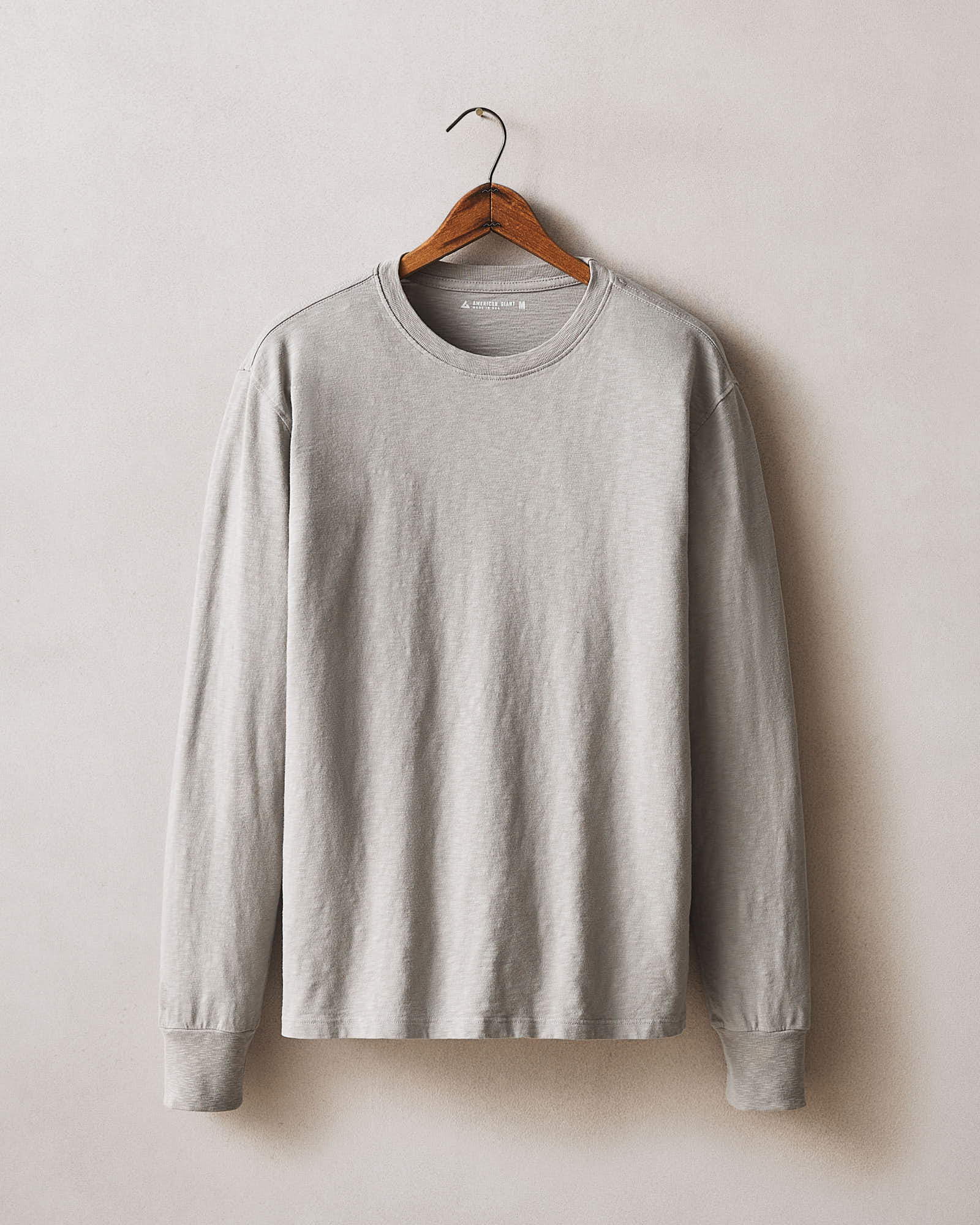 Men's Premium Slub Crew Tee Long Sleeve - Morning Dove