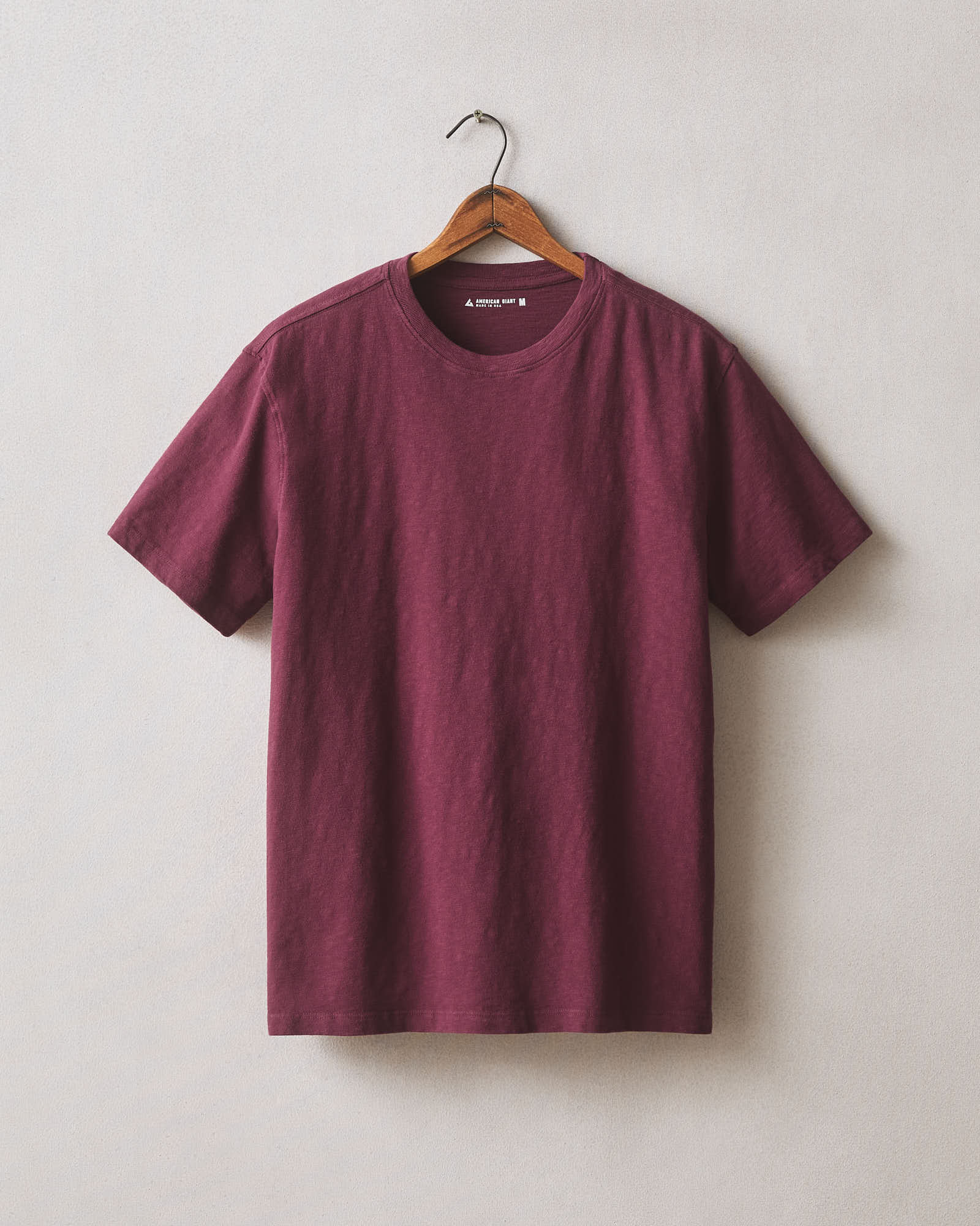 Men's Premium Slub Crew Tee - Maroon