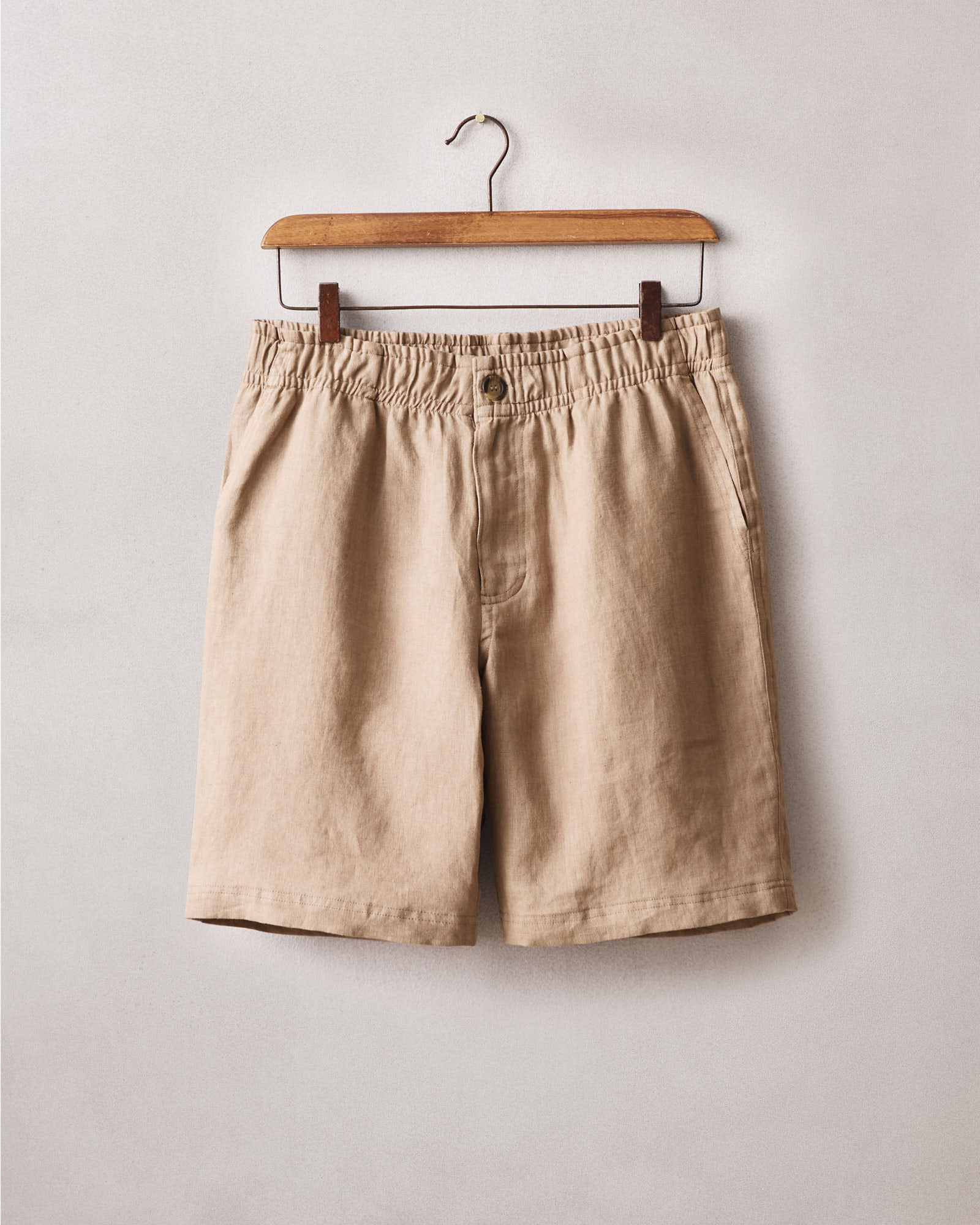 Men's Linen Shorts - Cocoa Creme