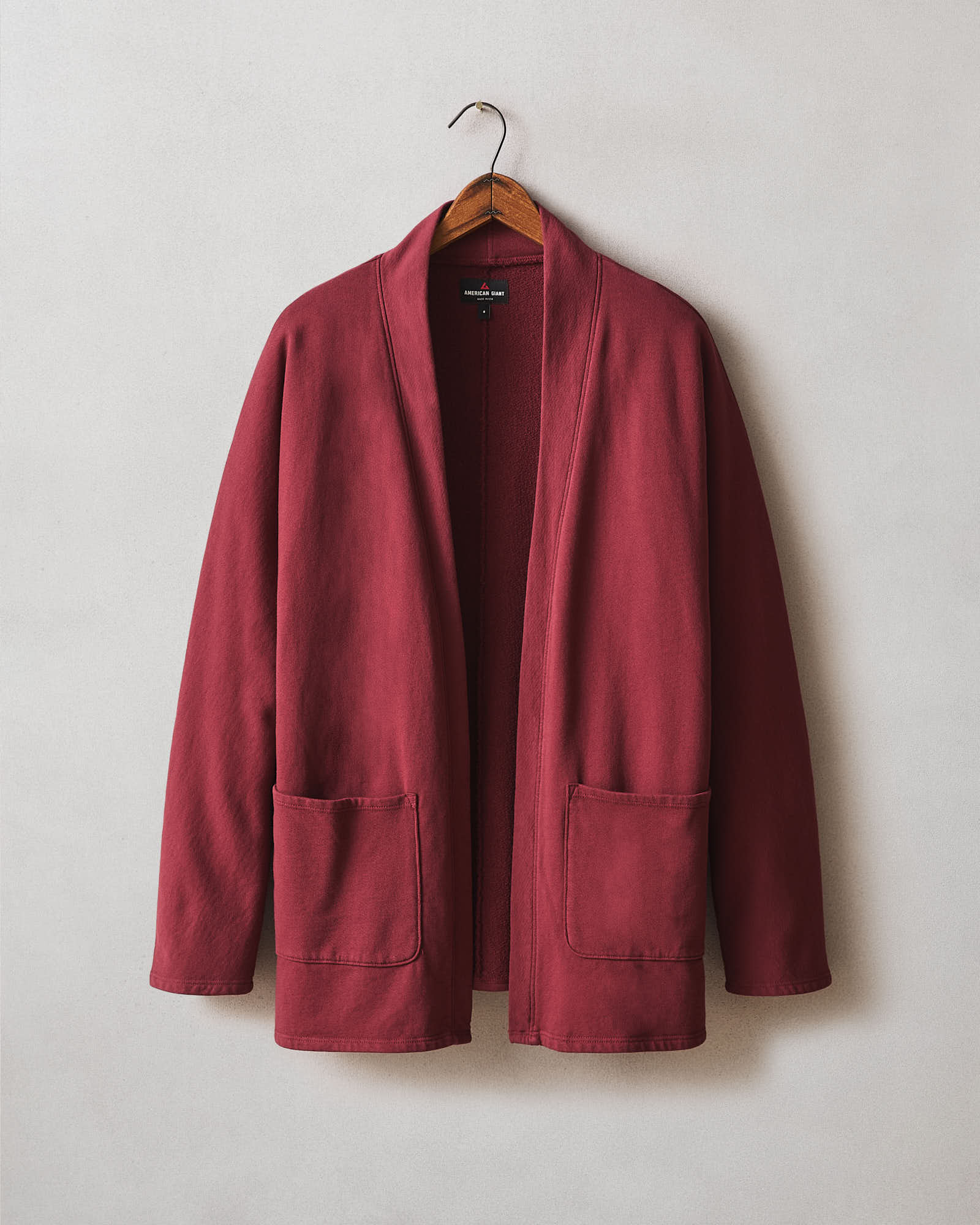 Women's French Terry Cardigan  - Syrah