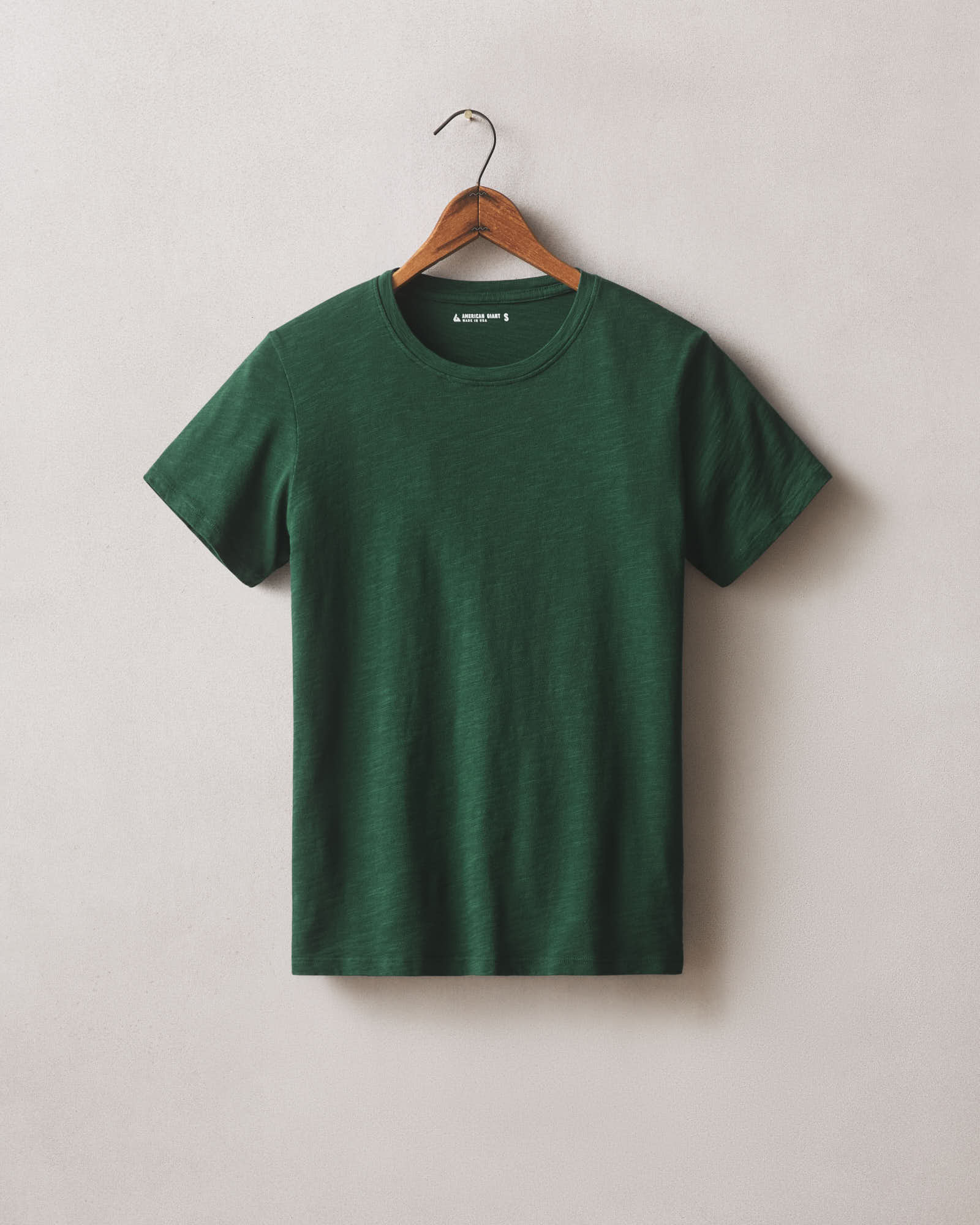 Women's Premium Slub Crew Tee - Dark Green