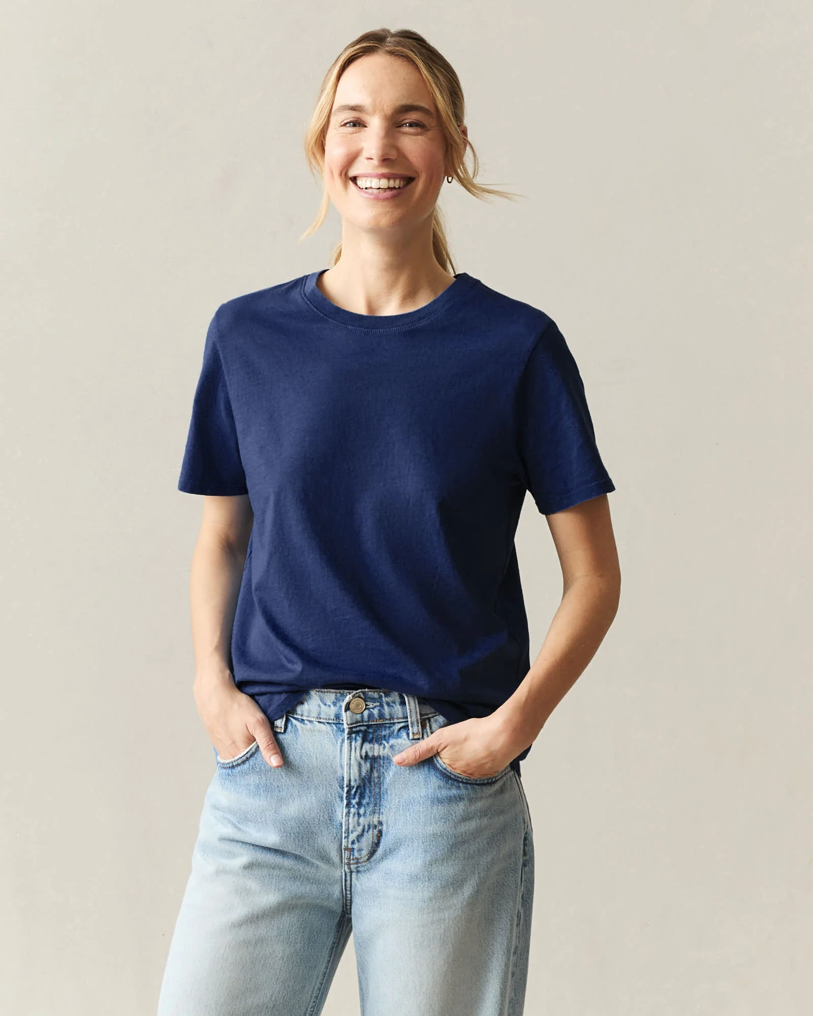 Women's Cotton Crew Tee - Carolina Blue
