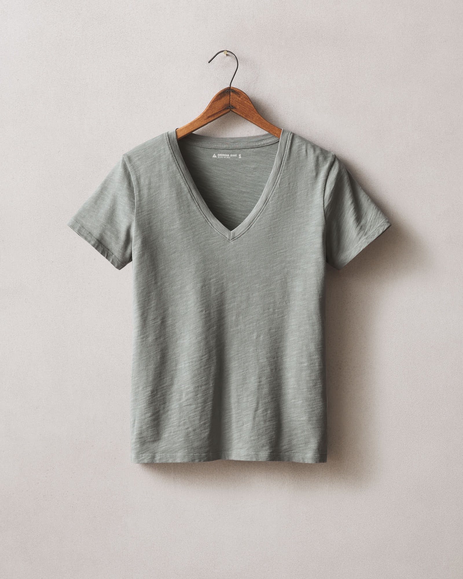 Women's Premium Slub V-Neck Tee - Slate