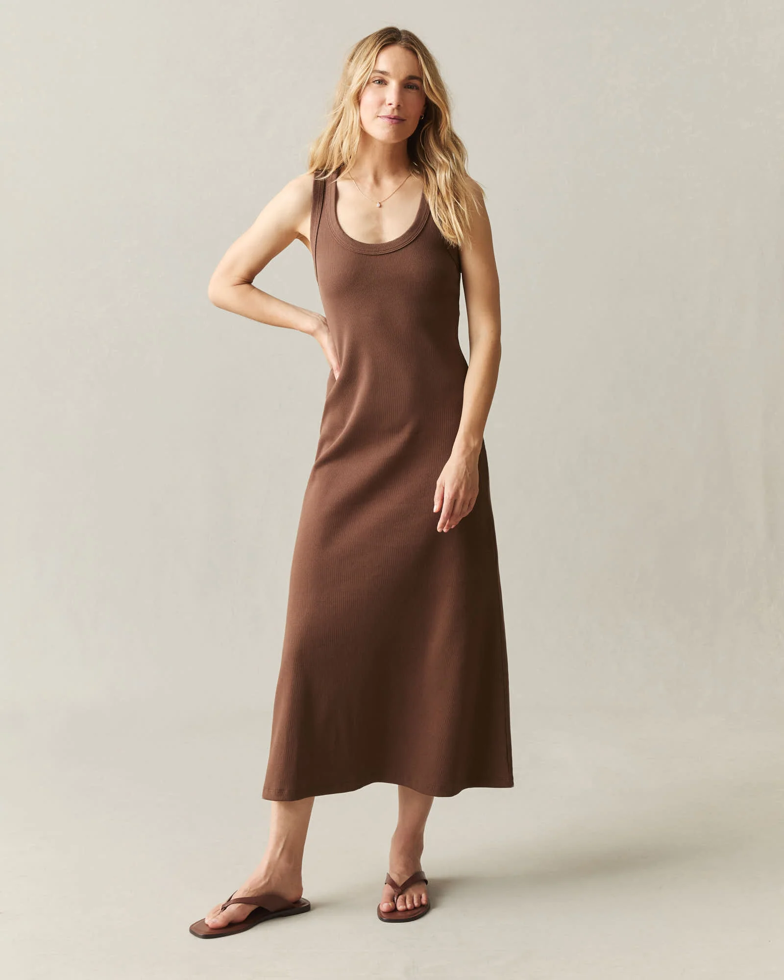Women's Rib Dress - Downtown Brown