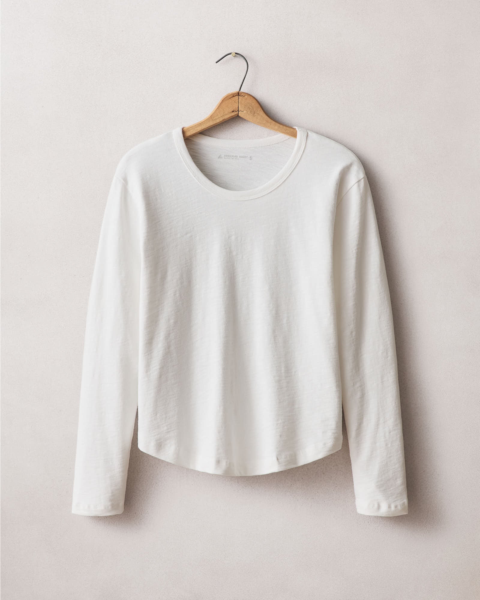 Women's Premium Slub Curved Hem Long Sleeve - Sugar Swizzle