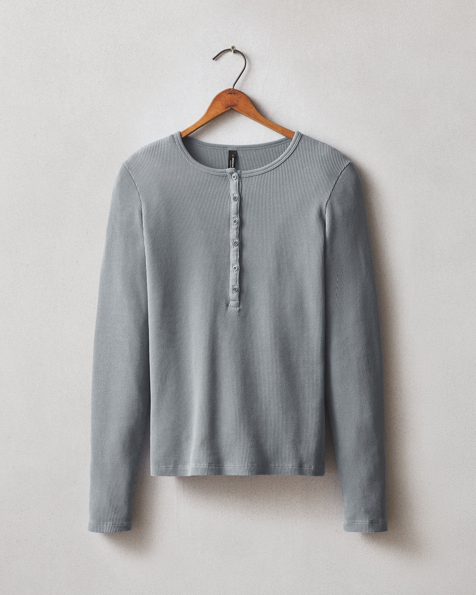 Women's Thermal Henley - Heather Grey