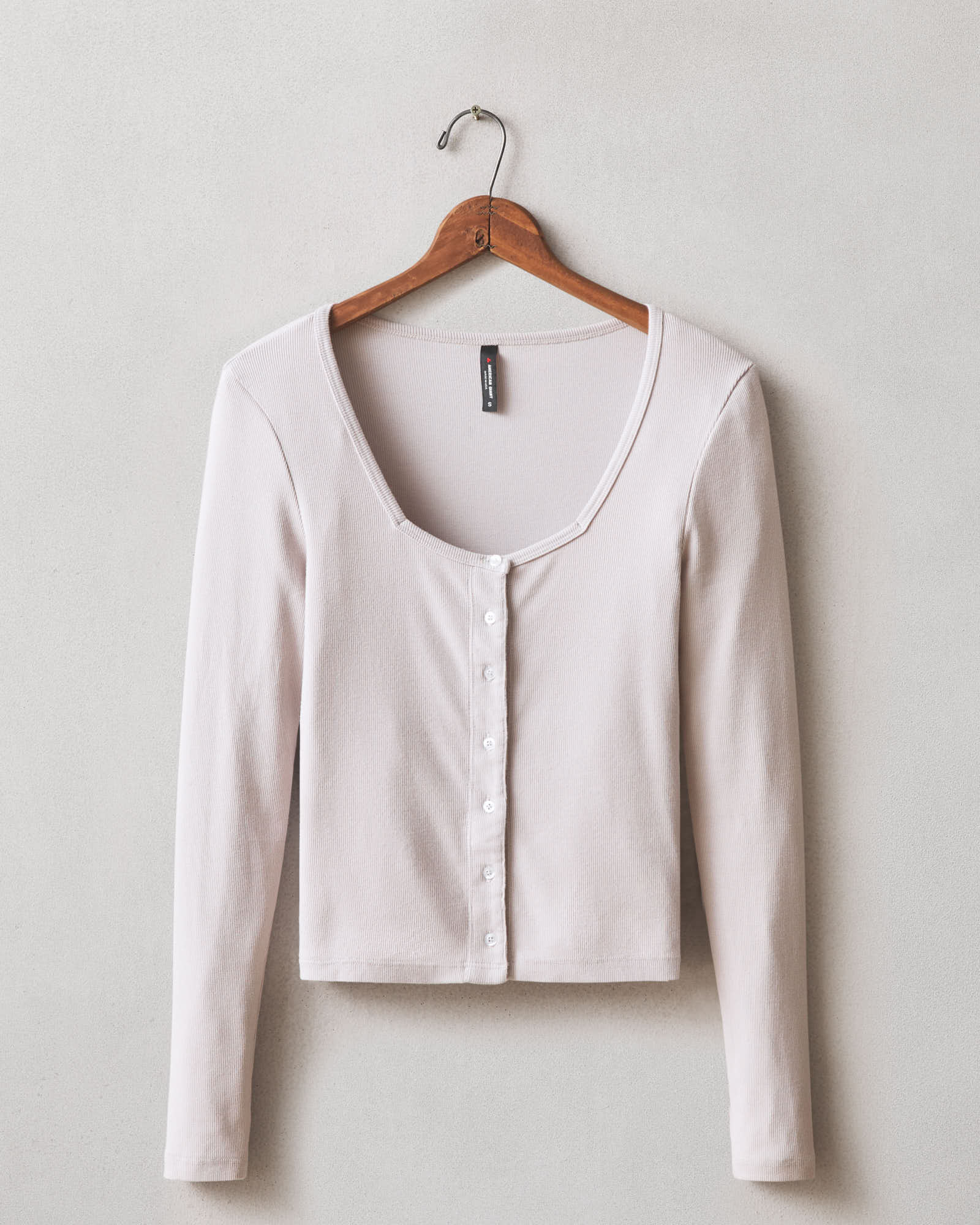 Women's Luxe Rib Square Neck Cardigan - Ashes of Roses