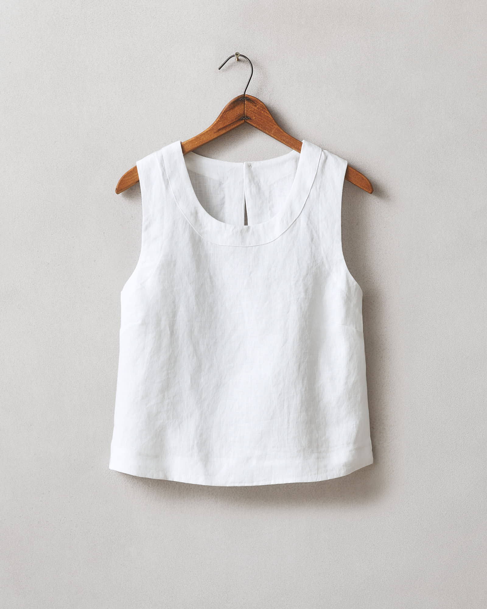 Women's Linen Tank - White